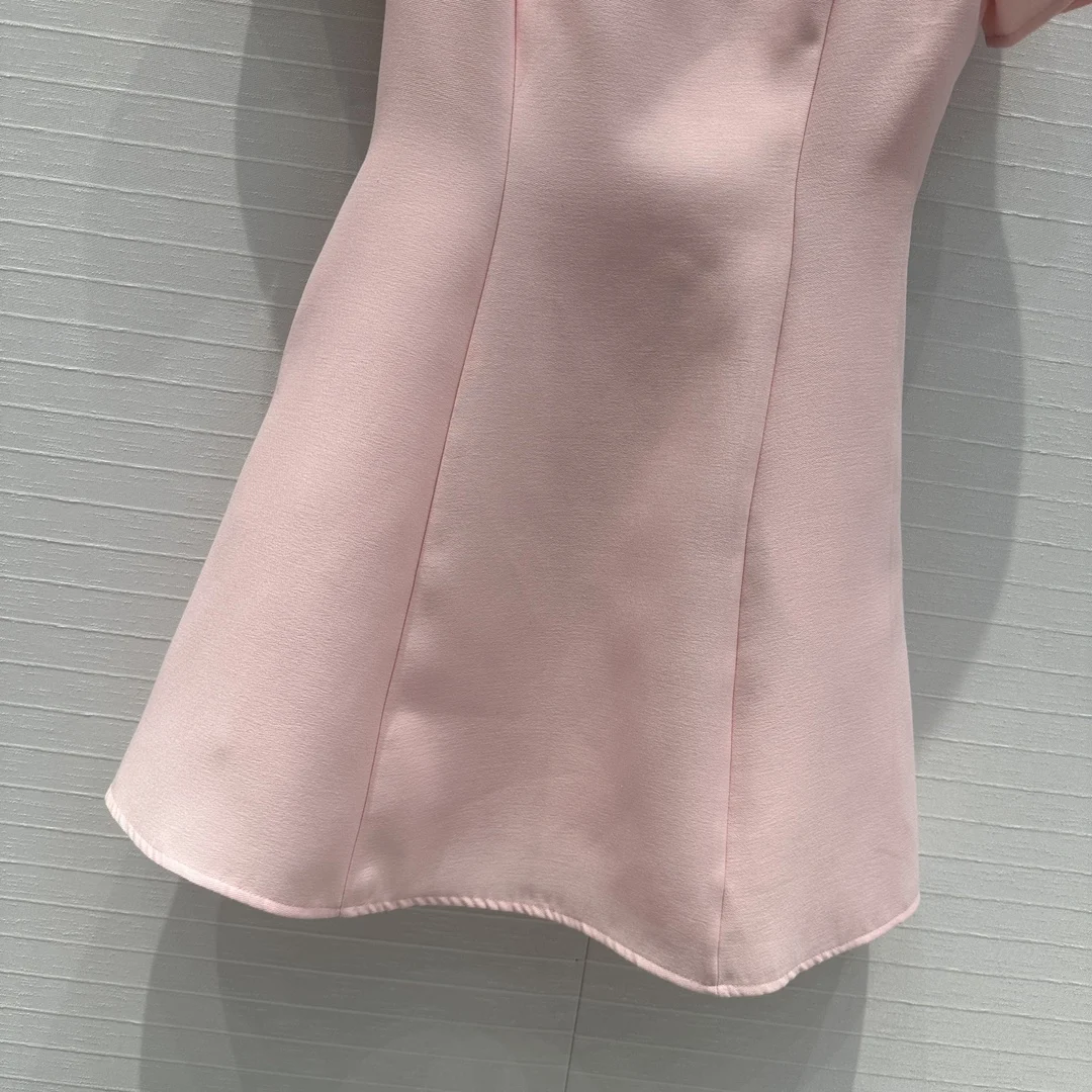 Лето и осень 2024 новая женская одежда 3D кристаллическое веерообразное кружевное