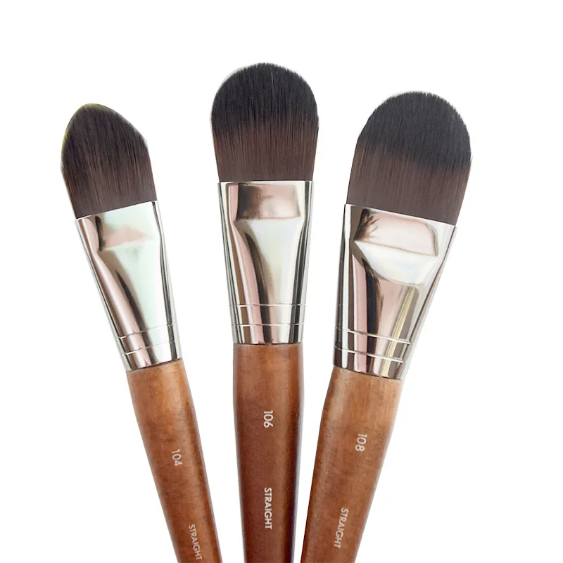 

New Professional Foundation Flat Makeup Brushes Cosmetic Powder Liquid Foundation Powder Concealer Contour Make Up Beauty Tool
