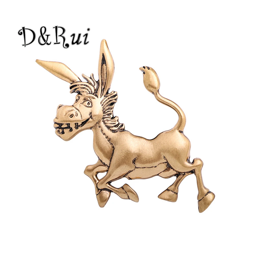 

D&Rui Animal Personality Pins Brooches Little Donkey Brooch Gifts Friends Versatile Clothing Brooches Pin Accessories For Women