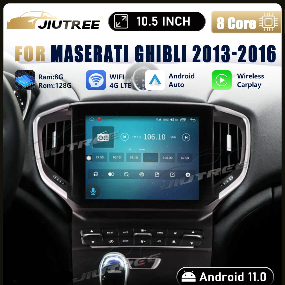 

Автомобильный мультимедийный плеер с изогнутым экраном Android 11 для Maserati ghiсот 2013 2014-2016, радио, GPS-навигация, стерео, wi-fi, Carplay