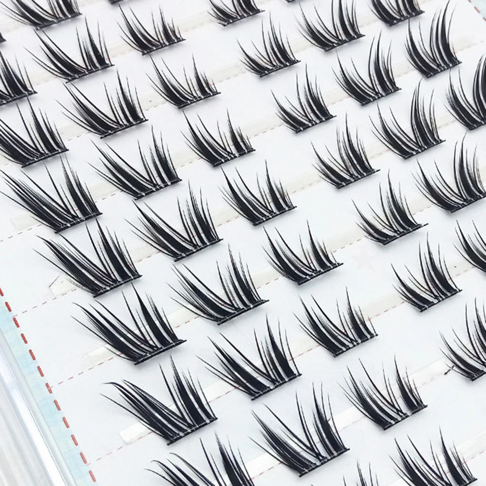 10 рядов без клея нижние ресницы сделай сам самоклеящиеся наращивание ресниц