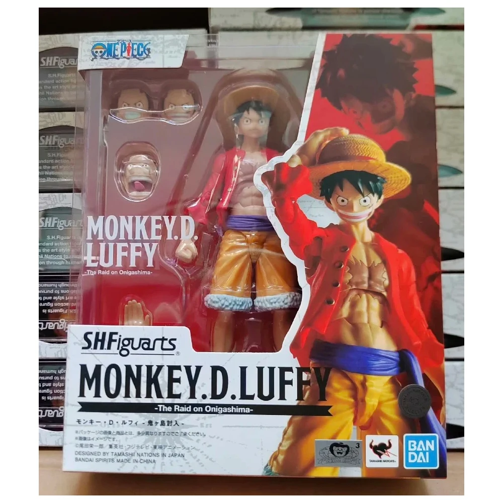 Bandai в наличии оригинальная фигурка Shfiguarts Anime One Piece The Raid Onigashima Monkey D Luffy модель