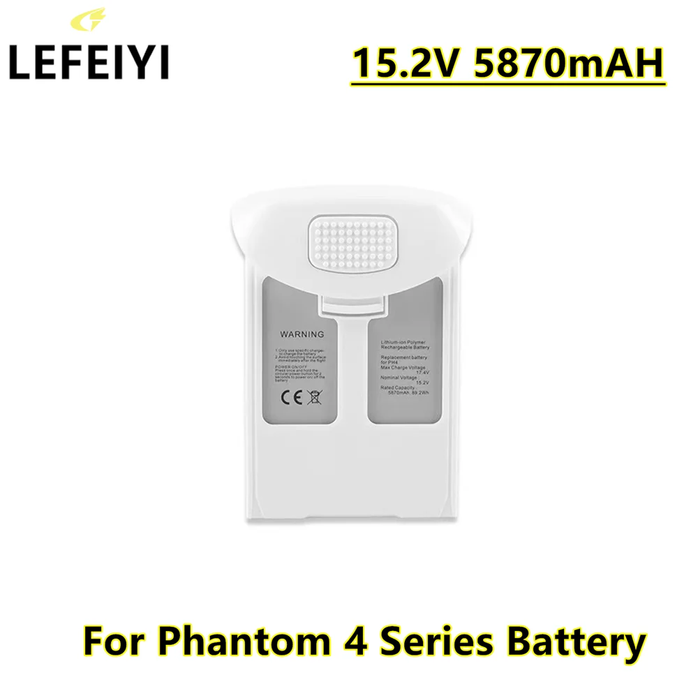 

LEFEIYI Drone Battery for DJI Phantom 4 Pro/4 for Phantom 4 Advanced 15.2V 5870mAh High Energy Intelligent Spare Flight Battery