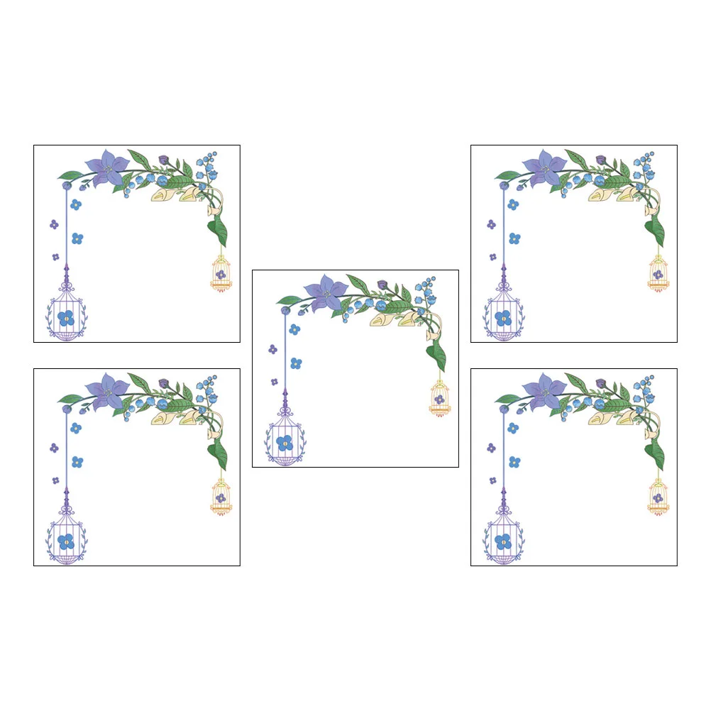 

5 Pcs Switch Decals Decorative Tools Outlet Floral Light Bird Wall Stickers Decoration Home Covers