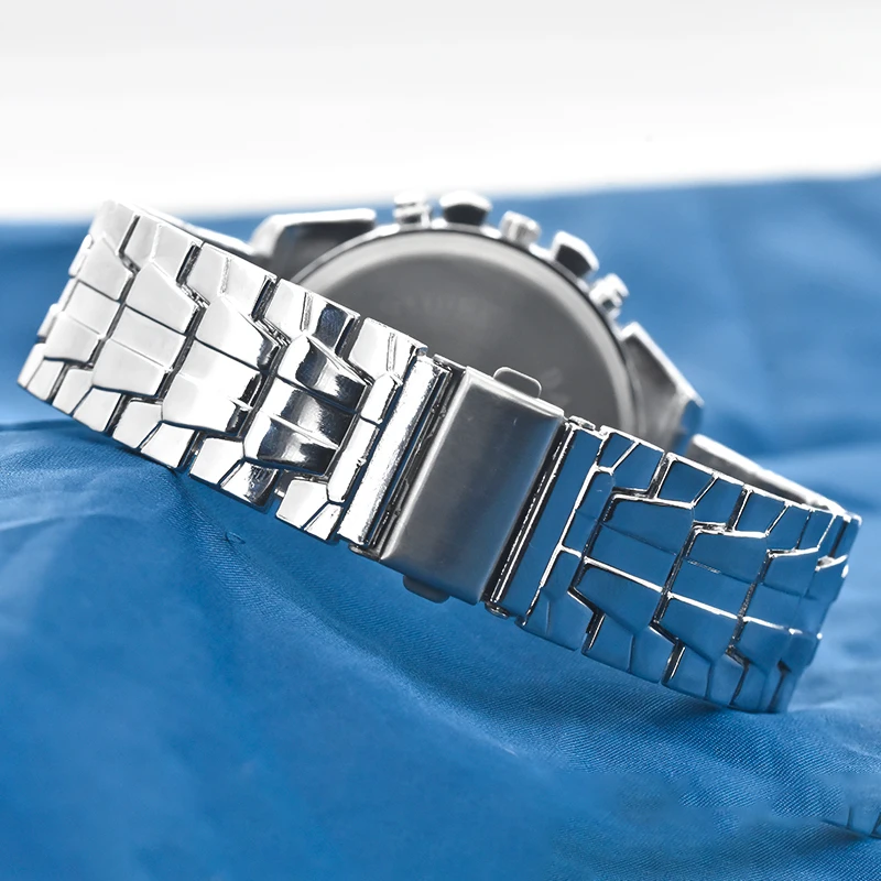 Часы наручные мужские из нержавеющей стали модные брендовые Роскошные