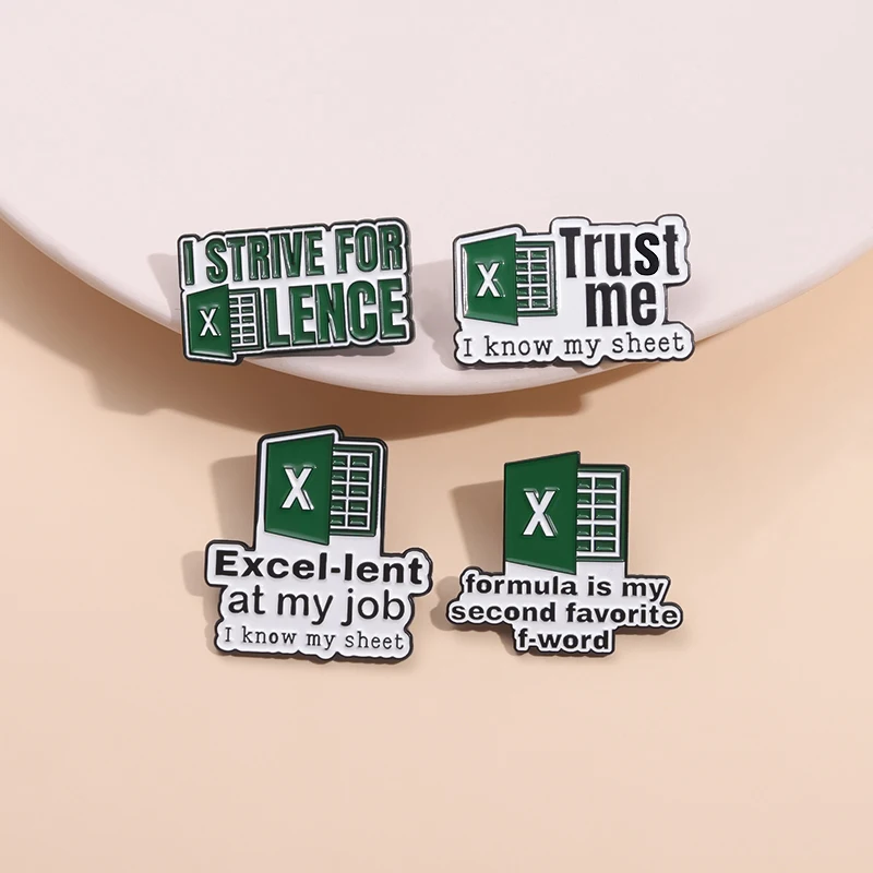 Брошь "Стремись к Excel", QIHE JEWELRY