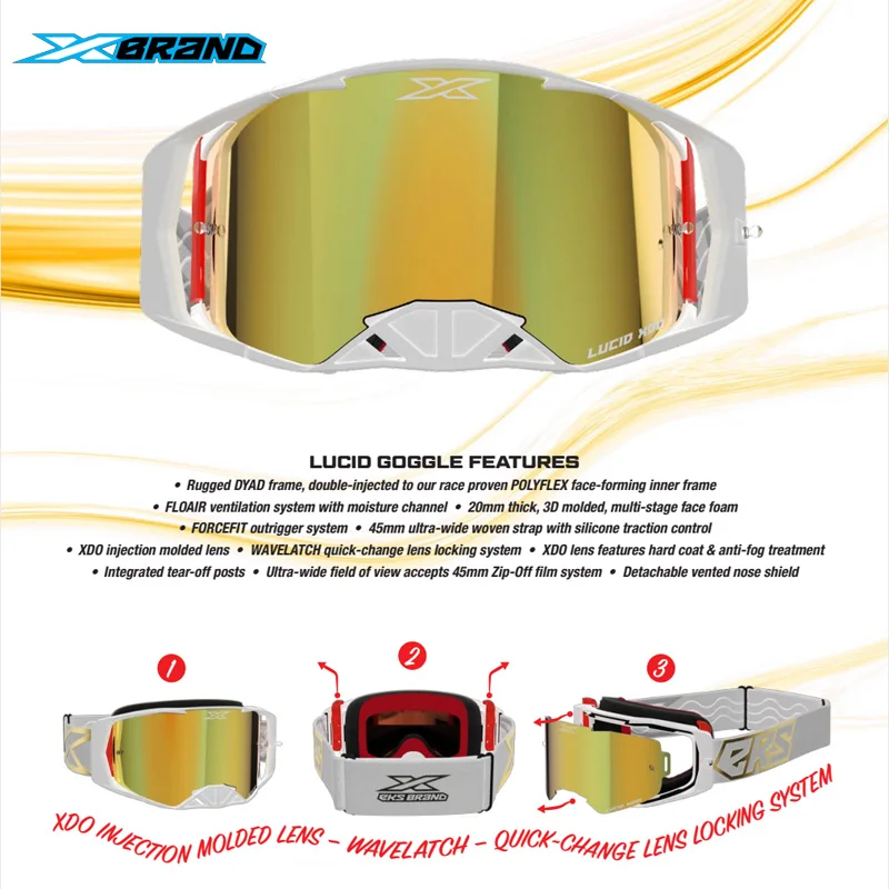 

Американские мотоциклетные очки на пересеченной местности щеки, универсальные быстросъемные противоударные линзы с защитой от ультрафиол...