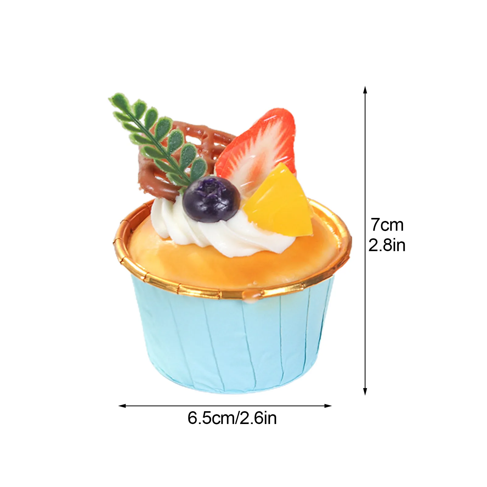 6 шт. имитация капкейка крем торт реквизит десертная модель милое многоцветное