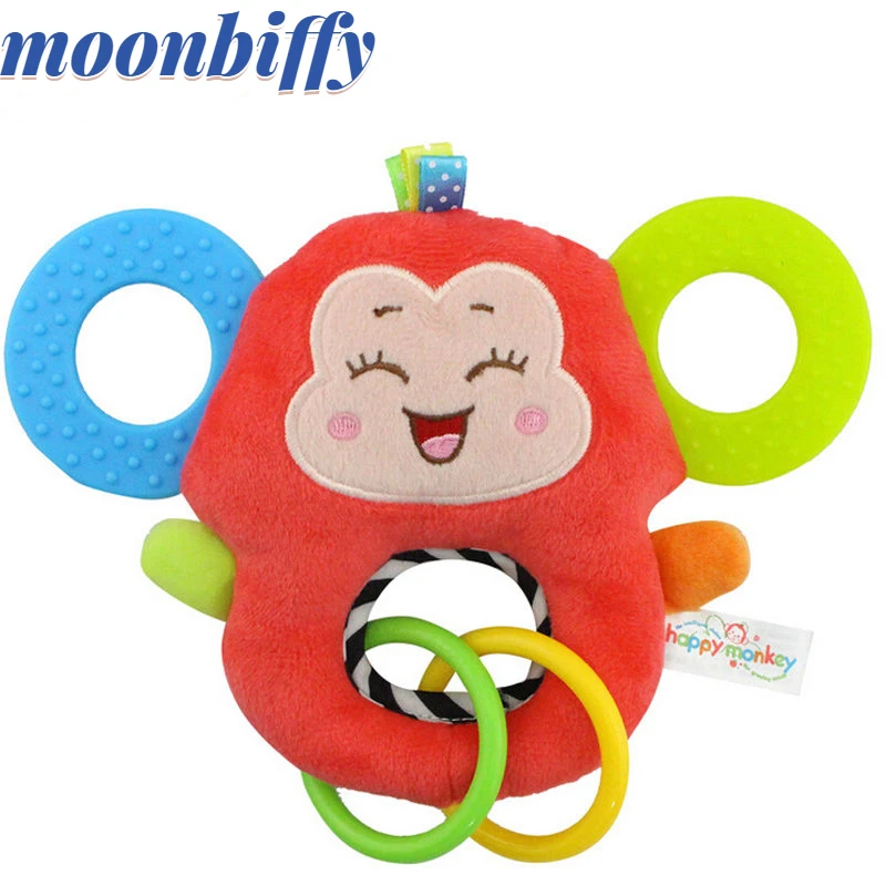 

Обезьяна, жираф, животное, мягкая плюшевая кукла, игрушка для новорожденных детей, детская игрушка для младенцев, жвачка-погремушка, BB кукла,...