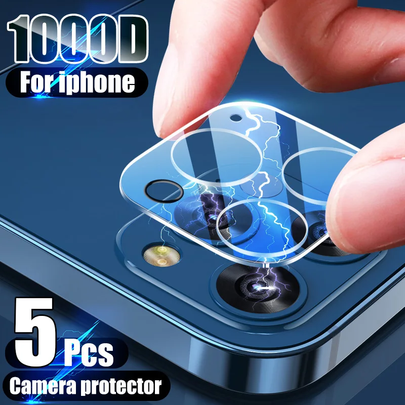 

5Pcs Camera Protective Glass For iPhone 13 11 12 Pro Max Mini Tempered Lens Protector For iPhone 14 Pro X XR Xs Max Lens Glass