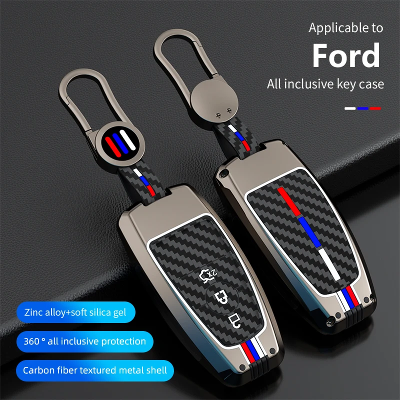 

Car Key Case Key Fob Cover for Ford Mondeo Explorer Edge Expedition F250 F150 F-350 F-450 Fusion Mustang Everest Lincoln MKX MKC