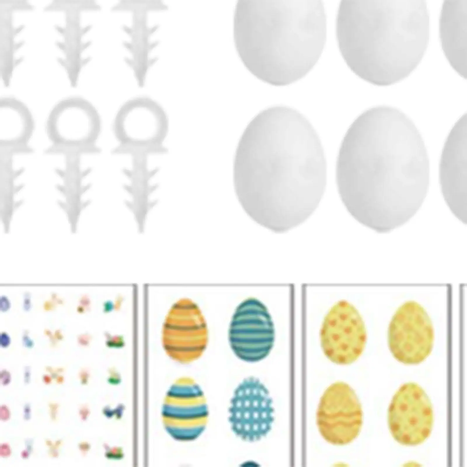 Blank Easter Eggs, DIY  Favors, Hanging Craft Decoration, Basket Fillers Painting Gift Ornaments with Ribbon images - 6