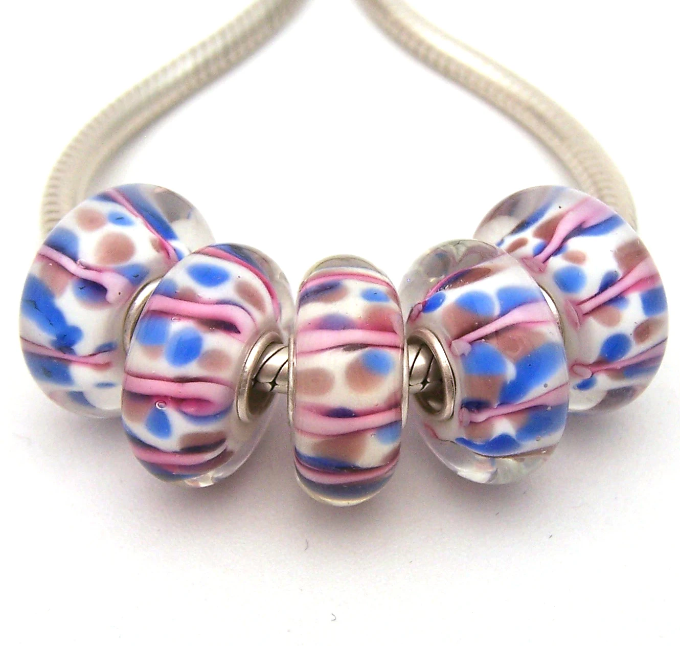 

YG1759 5X 100% Authenticity S925 Sterling Silver Beads Murano Glassbeads beads Fit European Charms Bracelet diy jewelry Lampwork