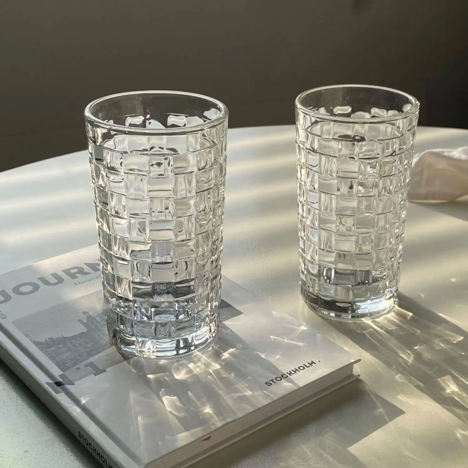 

Rattan Glass Ins Fresh Mori Household Water Cup Juice Coffee Cool Drinks Cup Creative Drinking Wine Glasses Coffee Mug Whiskey