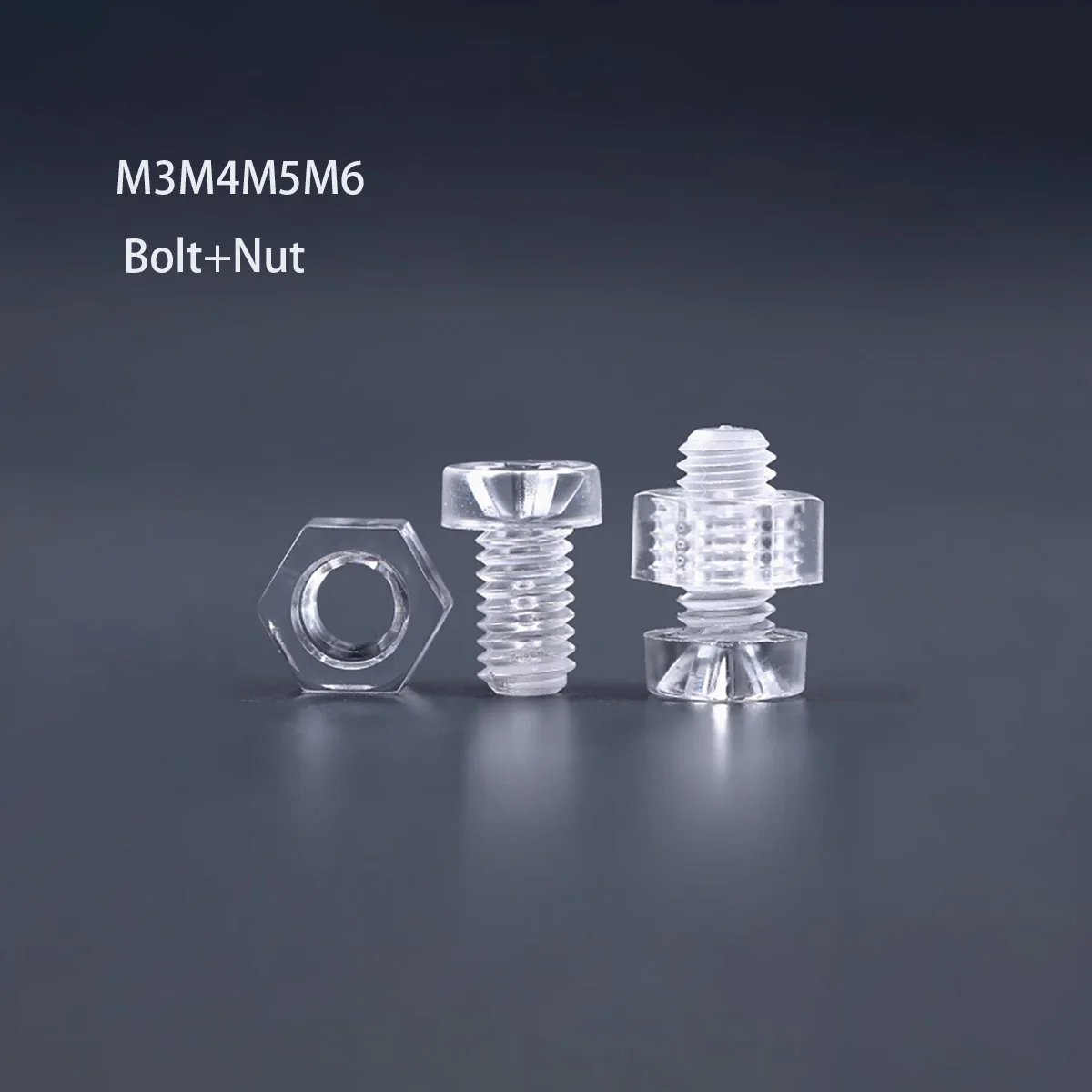 

Прозрачные пластиковые винты с гайками M3M4 M5 M6