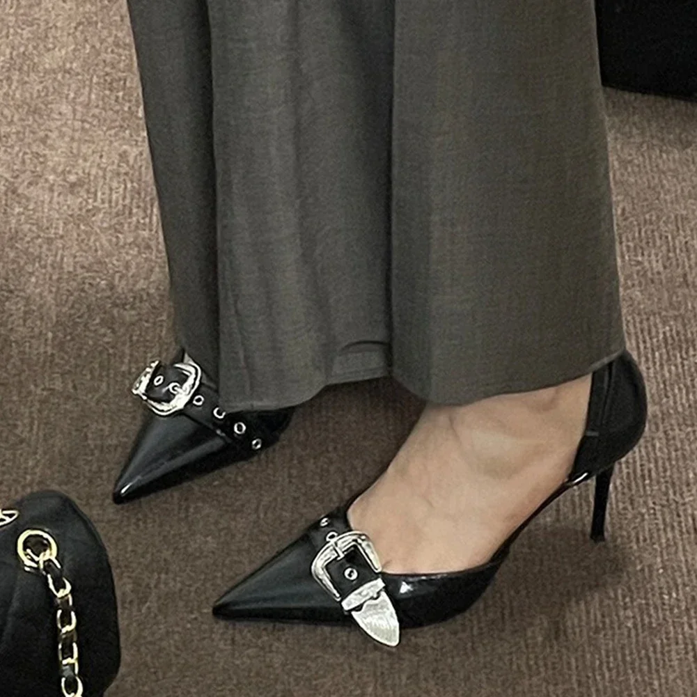 Женские босоножки на высоком каблуке 6 см/8 см элегантные туфли с острым носком и