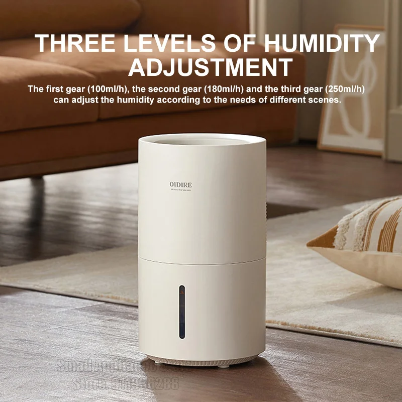 Увлажнитель воздуха oiподающий без тумана 250 мл/ч для дома 4 л освежитель