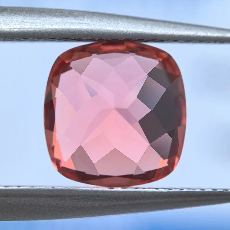 Выращен в лаборатории Padparadscha квадратная подушка в форме огненного лотоса, драгоценный камень для подвесок, изготовление ювелирных изделий своими руками, выборный сертификат AGL (art.: 3920cb3cd19fb) - 3920cb3cd19fb