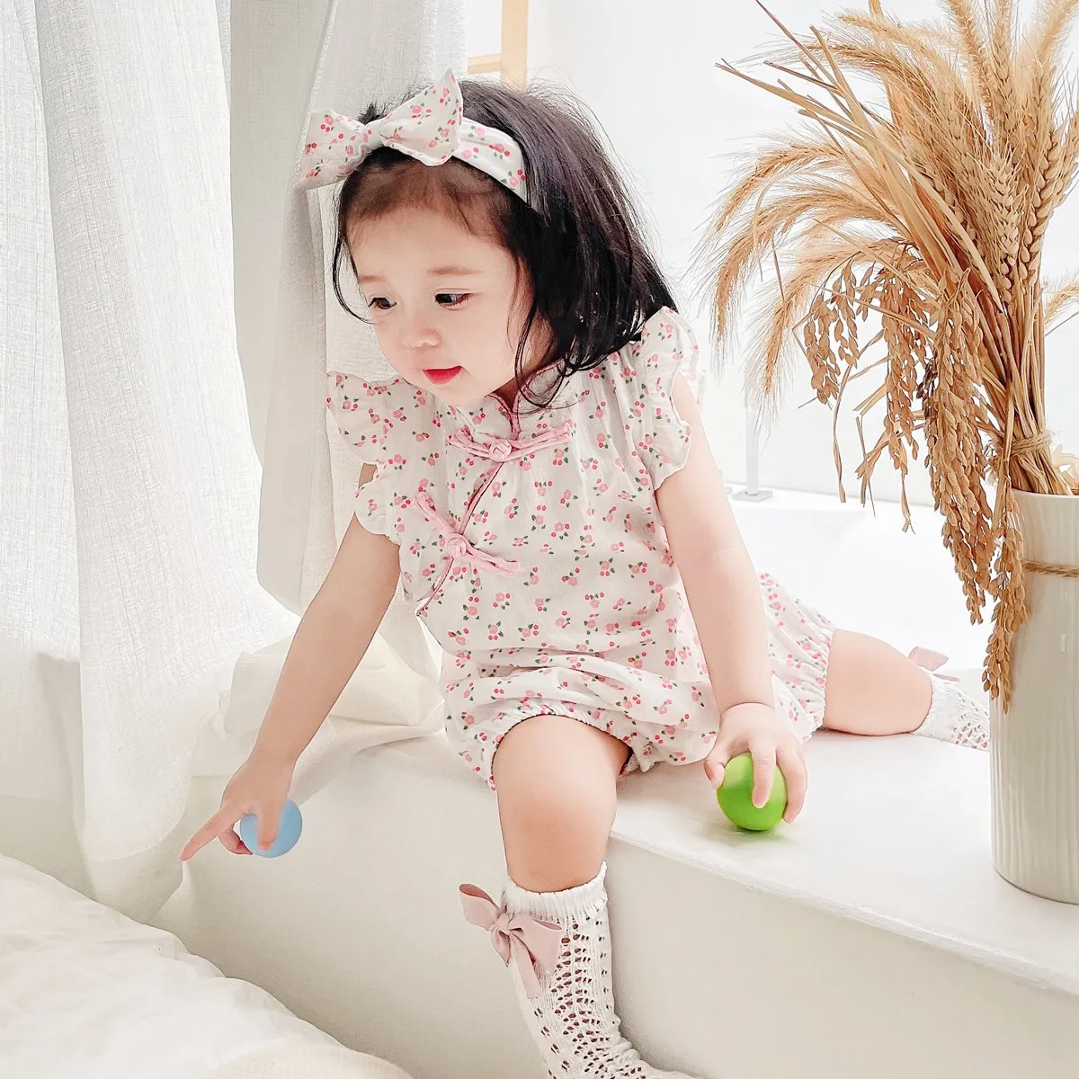 

Girls Rompers New Born Baby Clothes Baby Girls Summer Clothes Cotton Baby Girls One Piece Rompers Kids Outfits