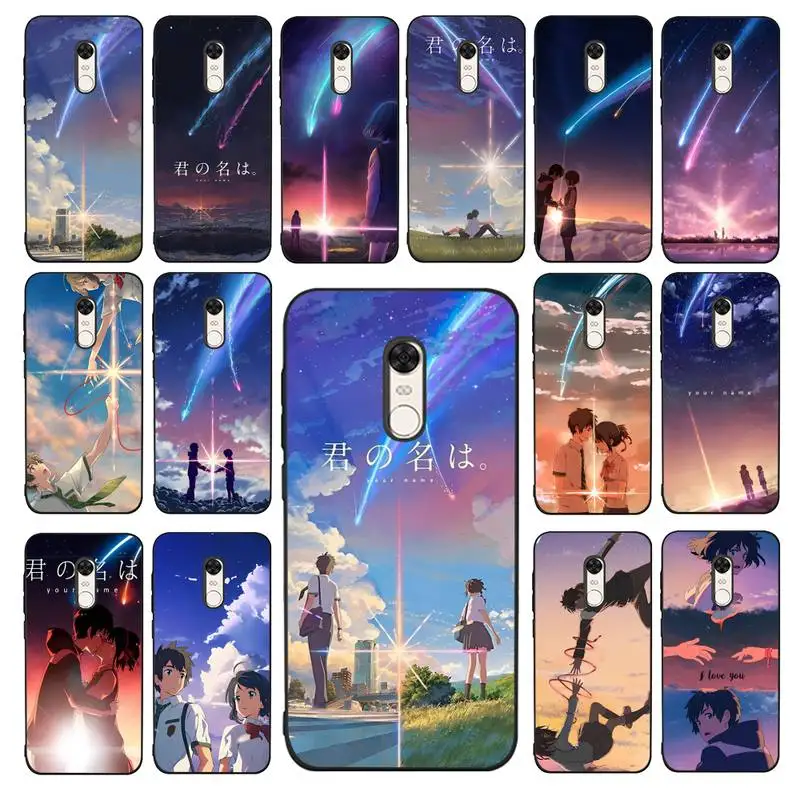 

YNDFCNB Your Name Phone Case for Redmi 5 6 7 8 9 A 5plus K20 4X 6 cover