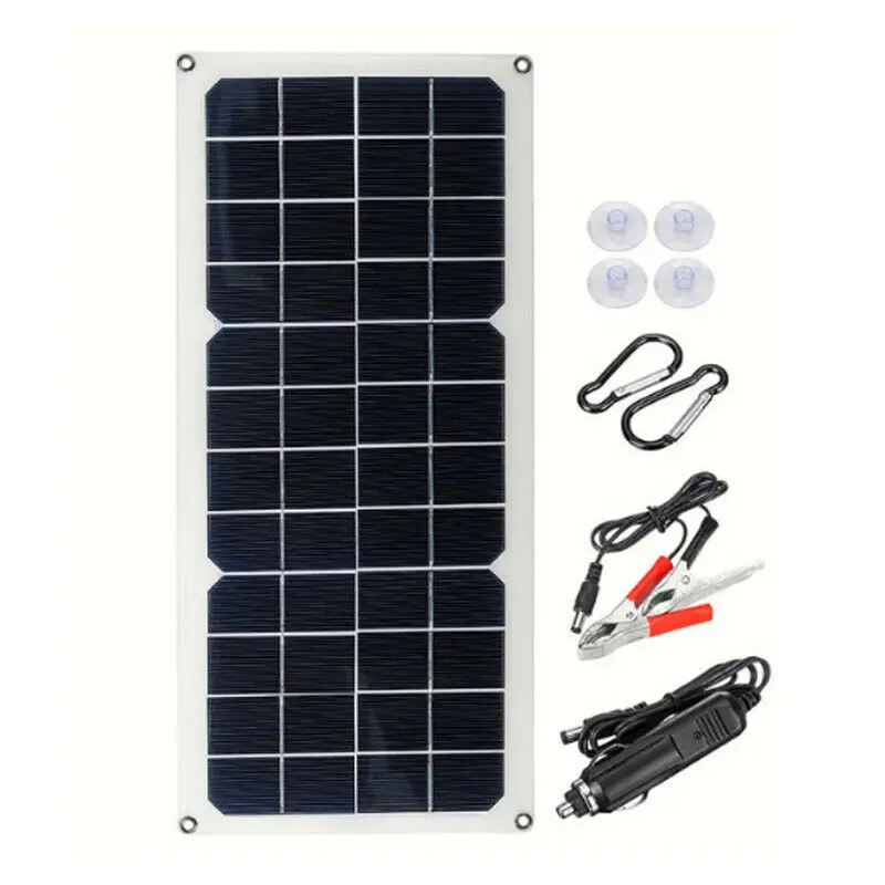 

New 12V 30W Solar Panel Car Van Boat Caravan Camper Trickle Portable Battery Charger