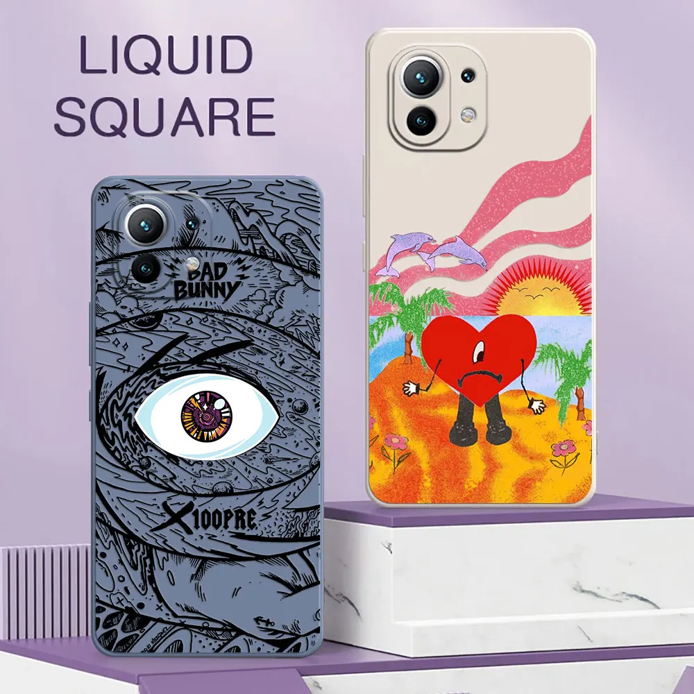 Чехол для телефона Bad Bunny Love X100pre для Xiaomi 13 12T 11T 10T Pro Mi 11Lite 5G NE 12 11 10 9 Lite, чехол-накладка из жидкого силикона