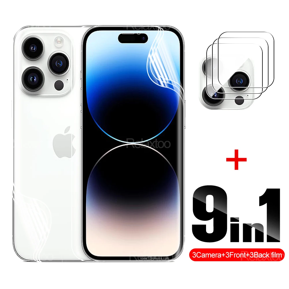 

9 в 1, защитная гидравлическая пленка для iPhone 14 Pro 14plus