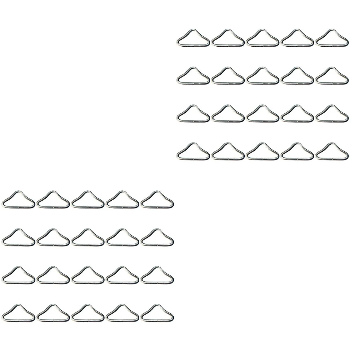 

44 Pcs L Kids Trampoline Triangle Buckles Ring Metal Outdoor Galvanized Steel Wire Portable Rings Child Versatile Parts