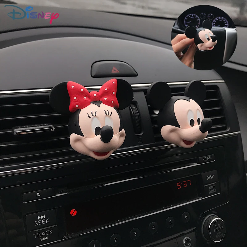

Disney Mickey Mouse Car Clip Air Conditioner Outlet Accessories Cartoon Mickey Minnie Cute Car Freshener Interior Supplies Gift