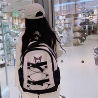 kawaii sanrios backpack cute kuromi my melody cinnamoroll cartoon campus style student casual backpack accessory for girls gift