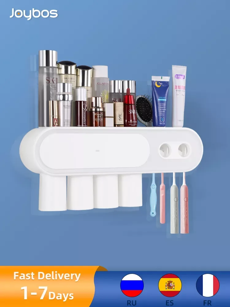

Bathroom Electric Toothbrush Holder Wall Automatic Toothpaste Squeezer with Magnetic,Device for Dental Brush Bathroom Organizer