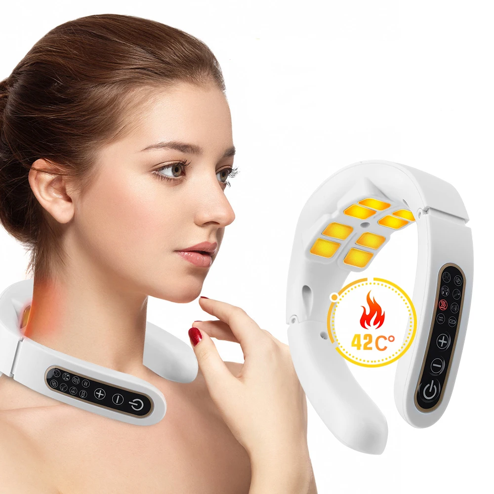 

Electric Cervical Vertebra Massager Household EMS Pulse Massage Neck Shoulder Hot Compress Therapy Instrument Neck Pain Relief