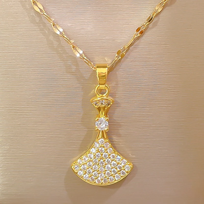 

Ожерелье с подвеской и юбкой из нержавеющей стали