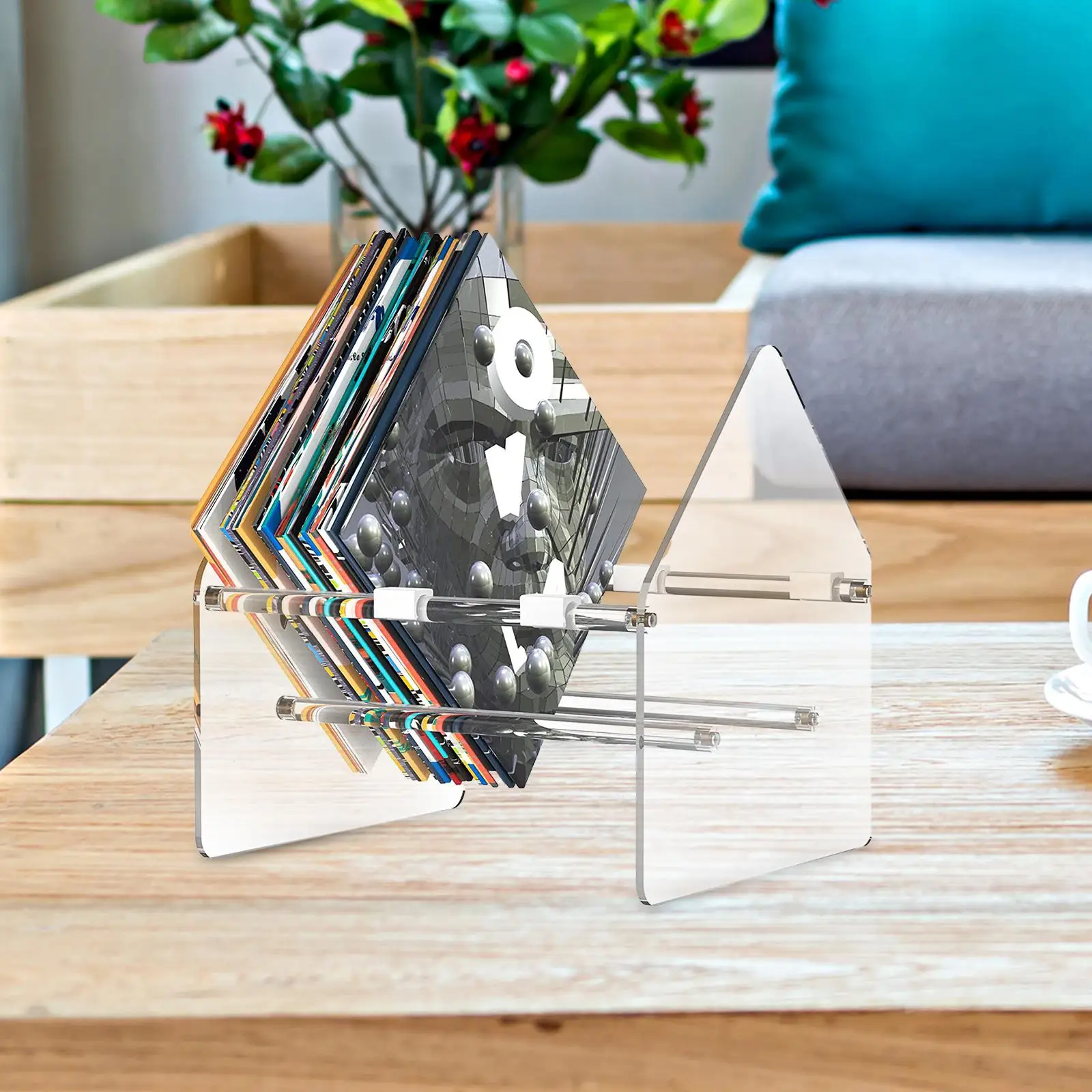 Акриловый Органайзер для хранения виниловых записей органайзер подставка полка