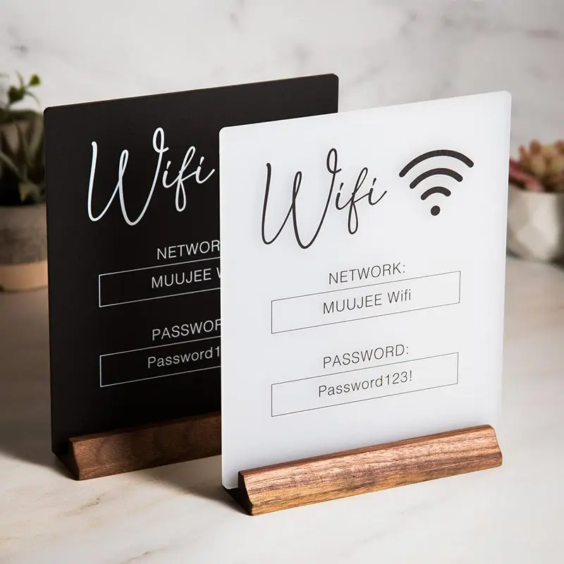 

1 шт., акриловая Wifi-доска для ресторана, столовой, кафе, общественных мест