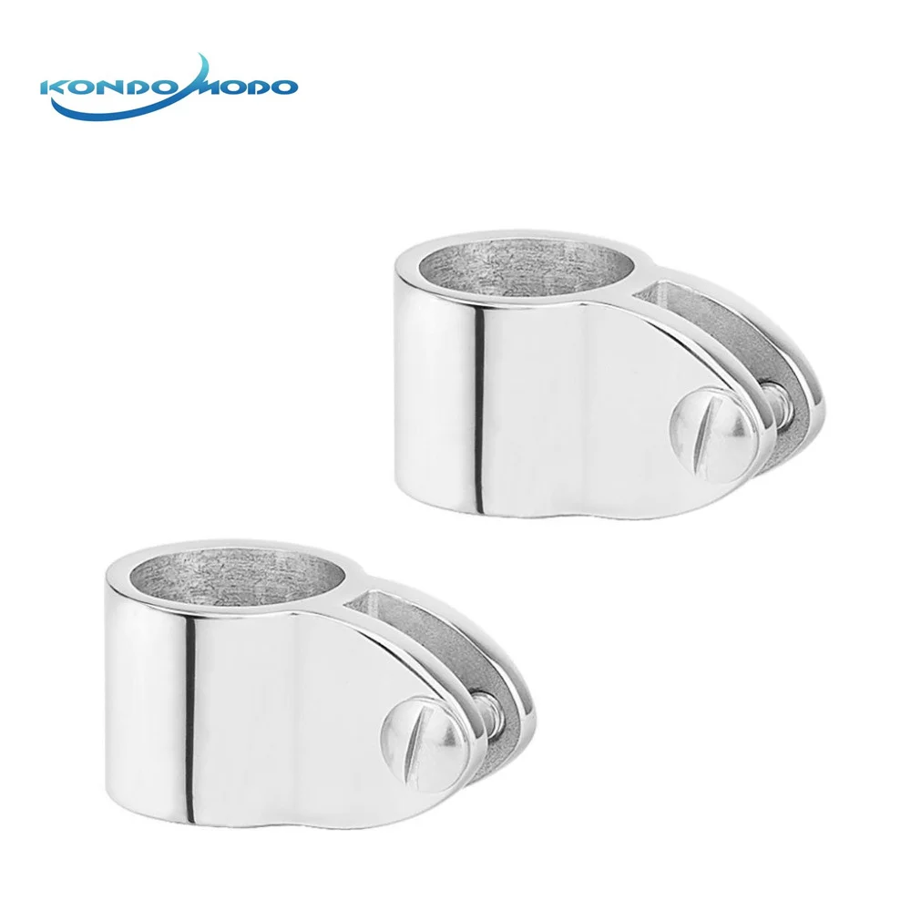 

2 PCS Jaw Slide Clamp 316 Stainless Steel Bimini Top Hinged Slide Fitting Marine Hardware Yacht Tube Rail Boat Accessories