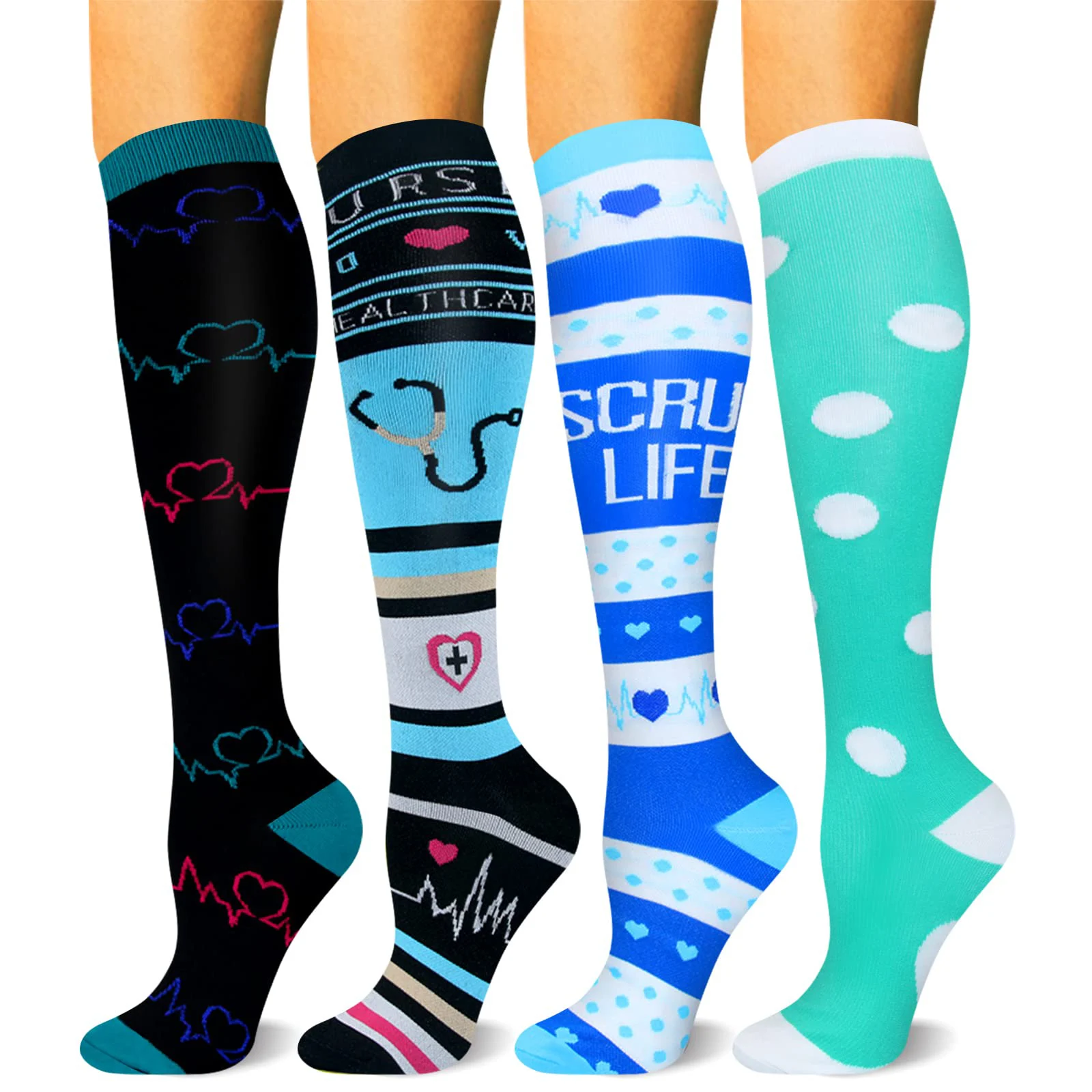 

MOJITO 1Pair Medical Compression Socks Men and Women Pressure Nursing Outdoor Sports Socks for Edema Diabetes Varicose Veins