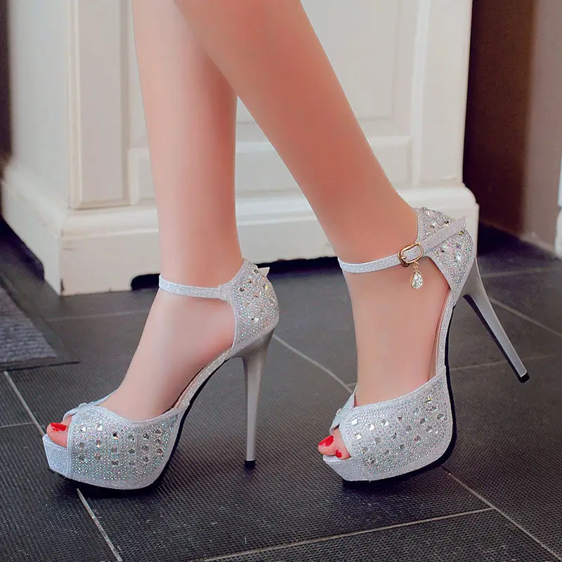 

2022 Pole Dance Shoes Stripper High Heels Women Sexy Show Shoes Sandals Party Club 9.5CM Platform High-heeled Shoes Wedding New