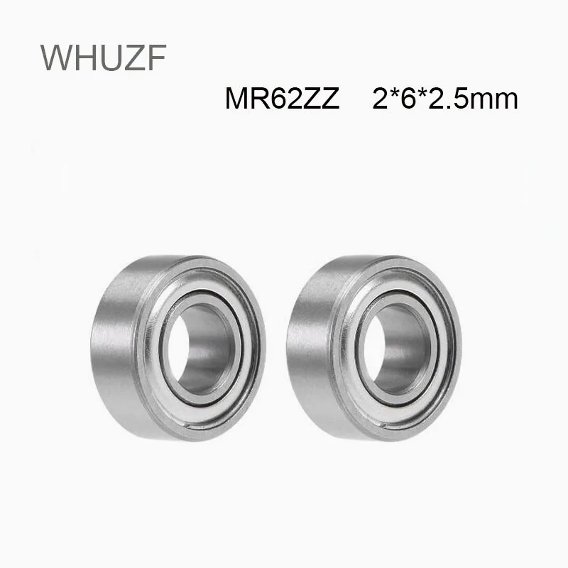 

WHUZF Free Shipping MR62ZZ Bearing 10/20/50pcs 2*6*2.5 mm ABEC-5 Miniature MR62 ZZ Ball Bearings Chrome Steel Quality R-620 W52