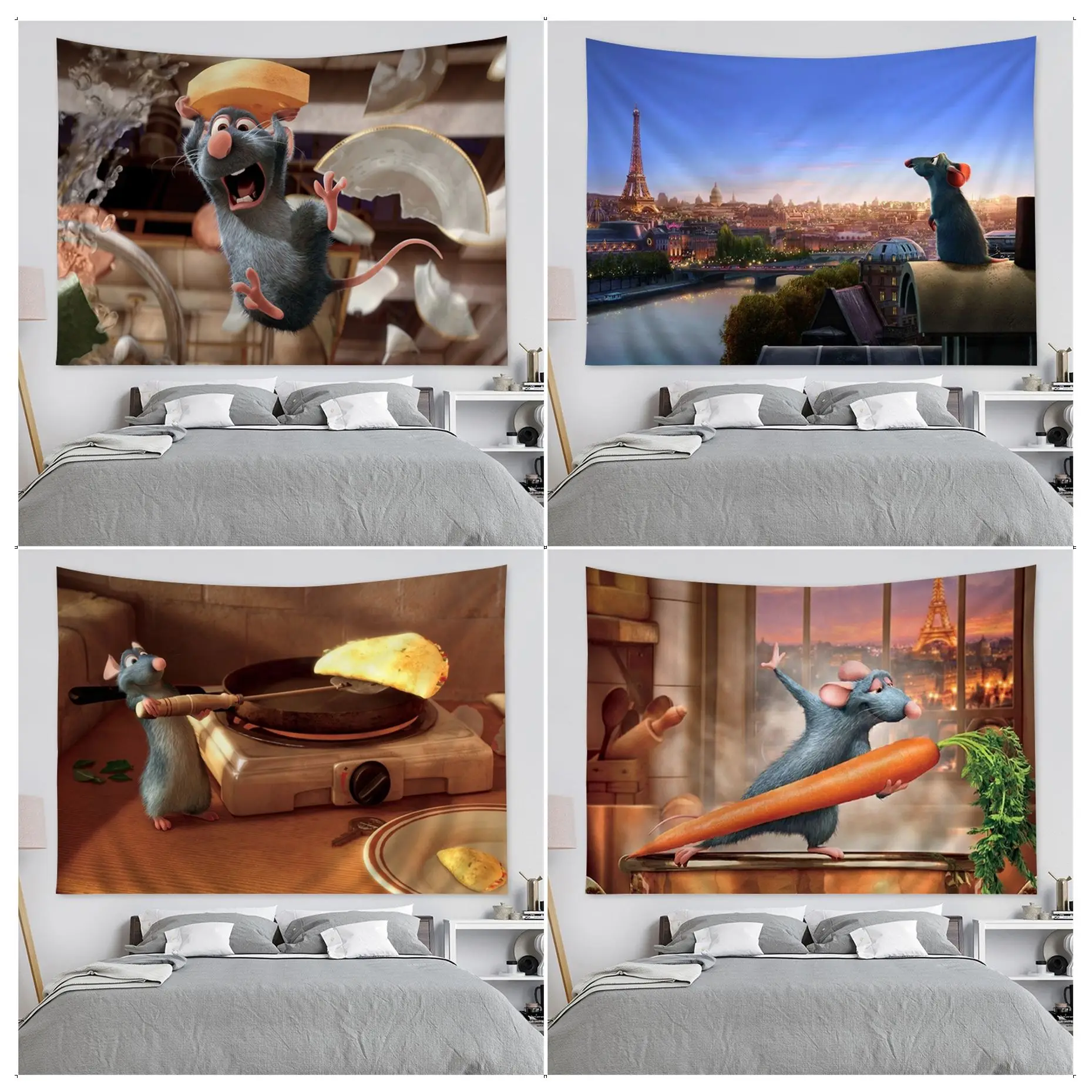 

Disney Ratatouille Hippie Wall Hanging Tapestries Hanging Tarot Hippie Wall Rugs Dorm INS Home Decor
