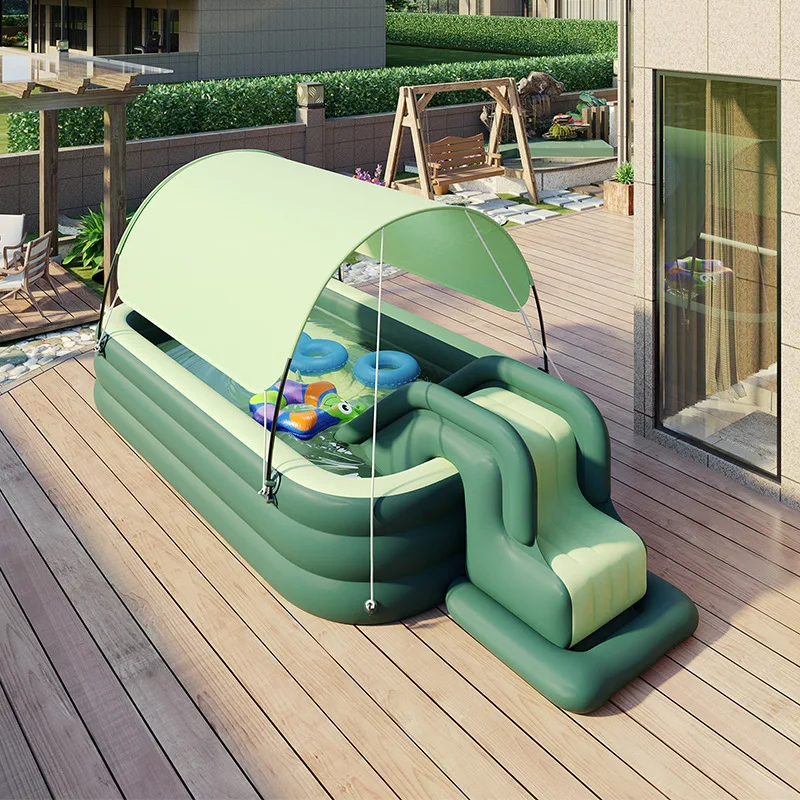 

Wholesale Inflatable Large Swimming Pool Baby Sun Shade Folding Pool for Garden Family Babies Children Bathtub Water Game Sports