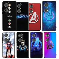 fighting marvel heroes cool for huawei p50 p20 p30 p40 5g p10 pro lite e plus p9 lite mini silicone soft black phone case cover