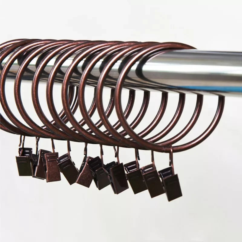 

Decoration 10 pcs/pack High Qaulity Shower Curtain Rings Clamps Drapery Clips Bath Curtain Rod Clips Window