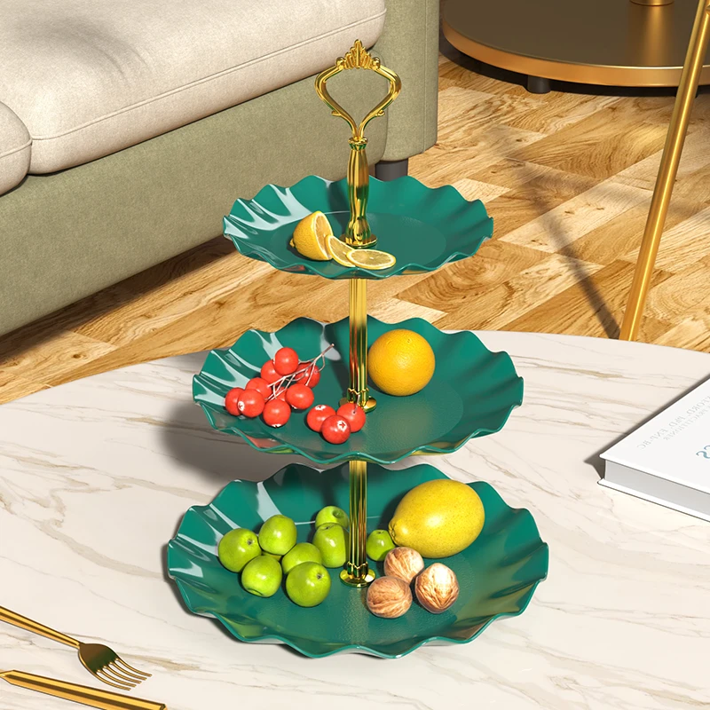 Modern Dessert Plate Living Room Home Plastic Fruit Plate Snack Plates Dried Fruit Bowl Fruits Basket Candy Dish Food Serve
