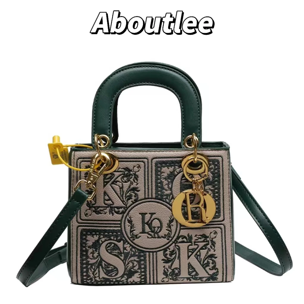 

Aboutlee Brands Luxury Women Mini Handbag Leather Material Vintage Fashion Floral Pattern Crossbody Bag Designer Premium Wallets