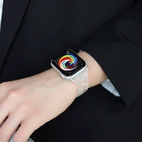 slim transparent jelly band for apple watch 44mm 40mm series se654 clear strap on smart iwatch 123 38mm 42mm bracelet watchband