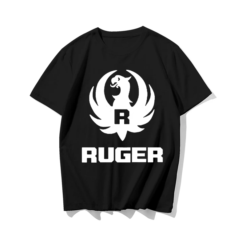 

2022 fashion men's summer high quality t shirt Ruger Logo Short Sleeve TShirt Man Oversized Tee-Shirt unisex crew neck t-shirts