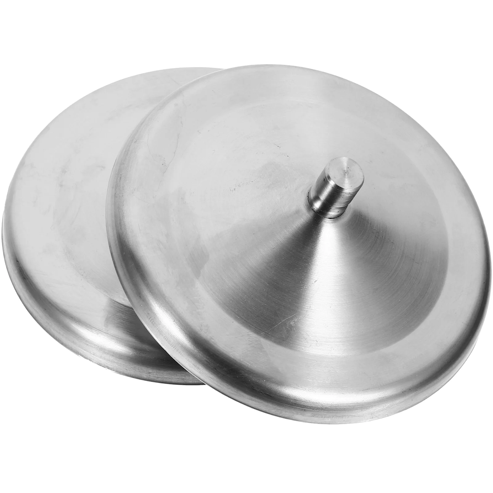 

2Pcs 10cm Durable Stainless Steel Cup Lids- Proof Silicone Mug Cover Cup Lids Coffee Hot Chocolate Cup Lids ( Silver )