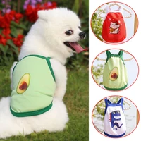 cheap summer dog vest cartoon printed shirt pet clothes cotton cat costumes for small dogs chihuahua puppy clothes dropshipping