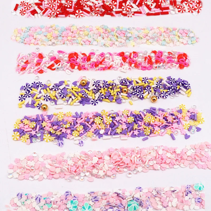 

Mixed Rhinestone Polymer Clay Slices Decor Additives For Slimes Filler Supplies Charms Clay Sprinkles Accessories Nail Art Toy